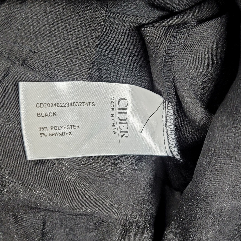 NWT Cider Black Corseted High-Waist Wide-Leg Pleated Trousers Women's Size M - Picture 11 of 13